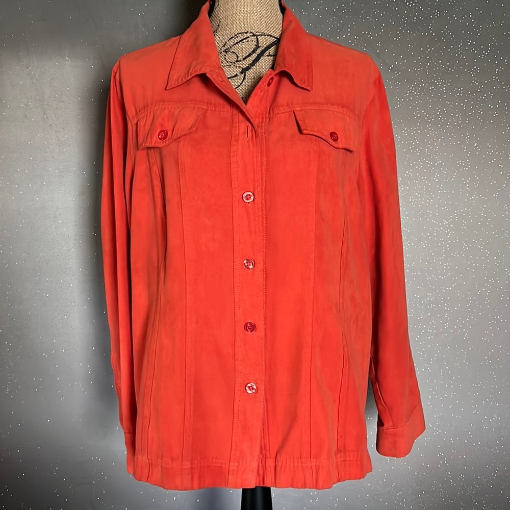 Canyon Road Orange Moleskin Shirt Sz 1x